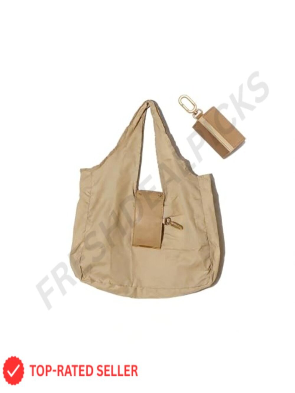 Foldable Keychain Tote Bag Reusable Shopping Bag Portable Nylon Travel Grocery